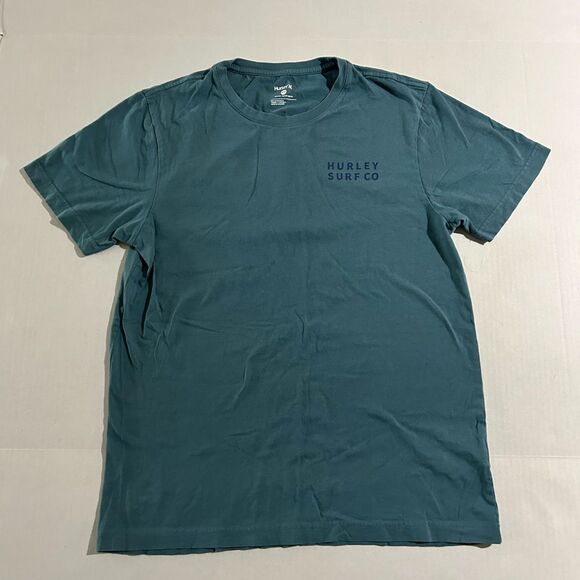 Hurley Surf Co, Men's Sunrise Diamond Back Short Sleeve T-Shirt in Teal, sz M - Picture 2 of 7